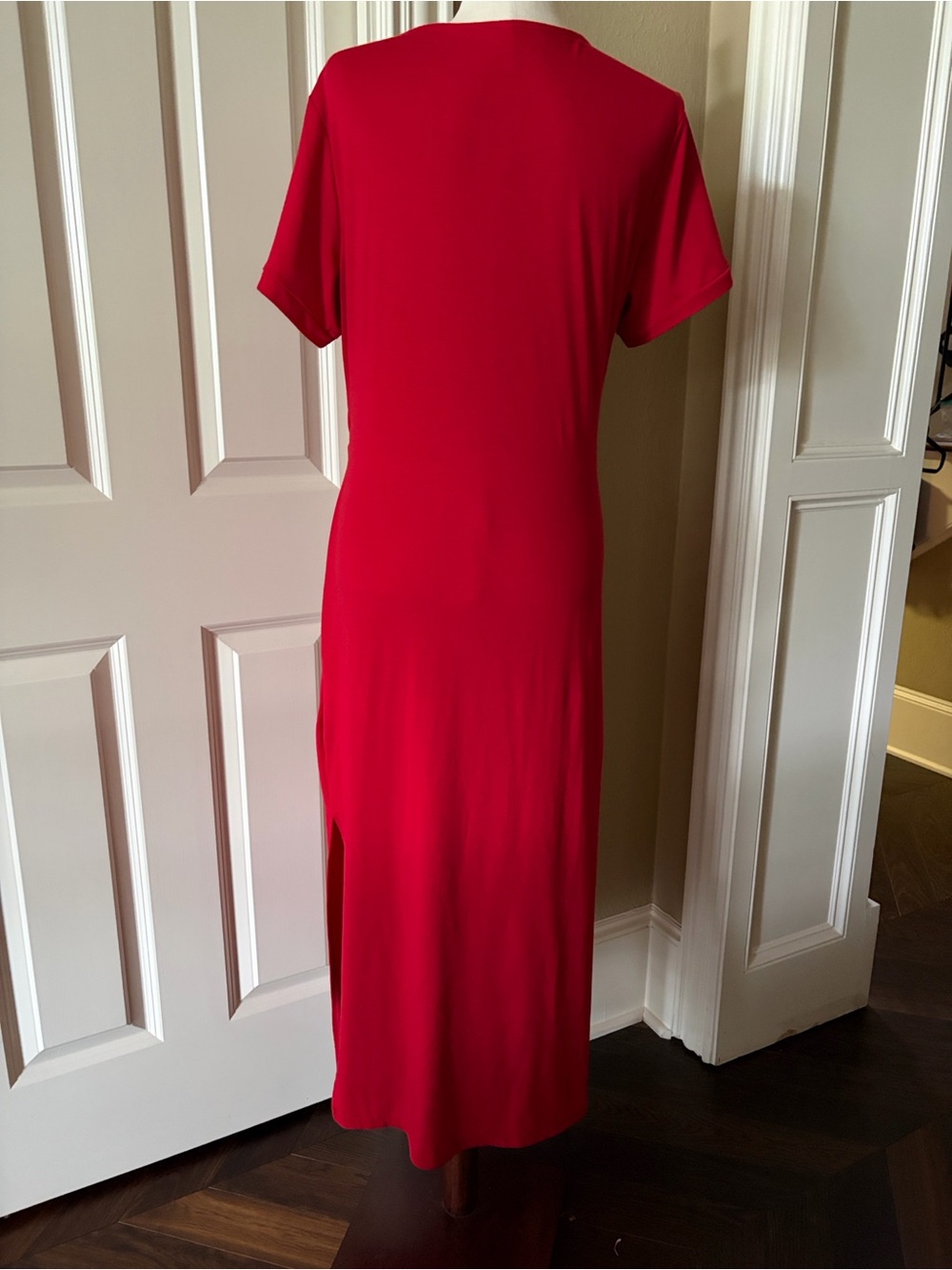 Lot of 2 Knot-Detail Midi Dress Bright Pink and Red L - Picture 7 of 11
